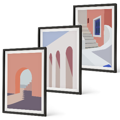Cadre photo mural Illustrations architecturales minimalistes