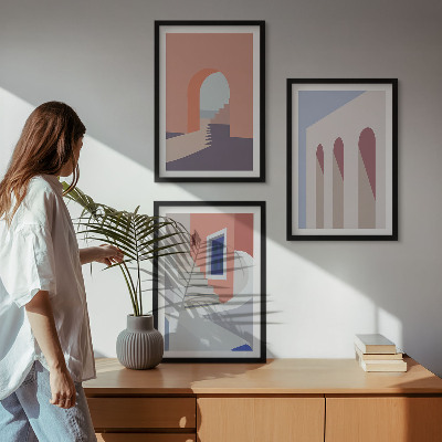 Cadre photo mural Illustrations architecturales minimalistes