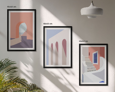 Cadre photo mural Illustrations architecturales minimalistes