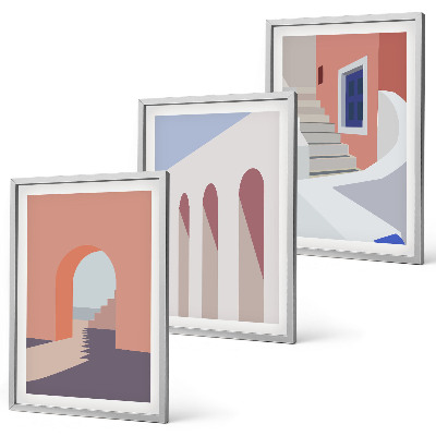 Cadre photo mural Illustrations architecturales minimalistes