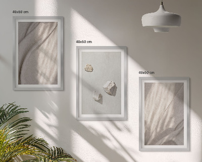 Lot de 3 tableaux pour salon Gros plans de la structure de style bohème