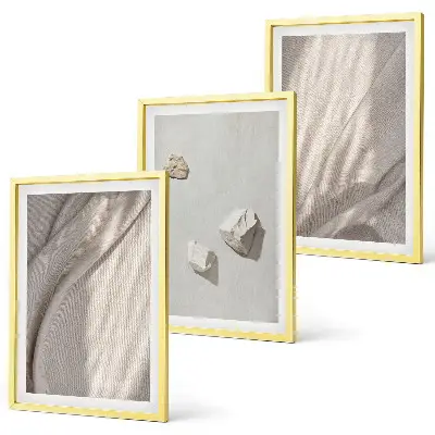 Lot de 3 tableaux pour salon avec motifs de structure de style bohème