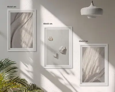 Lot de 3 tableaux pour salon avec motifs de structure de style bohème