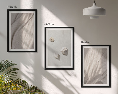 Lot de 3 tableaux pour salon Gros plans de la structure de style bohème