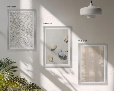 Cadre photo mural à structures aux textures naturelles bohèmes