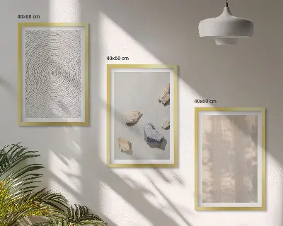 Cadre photo mural à structures aux textures naturelles bohèmes