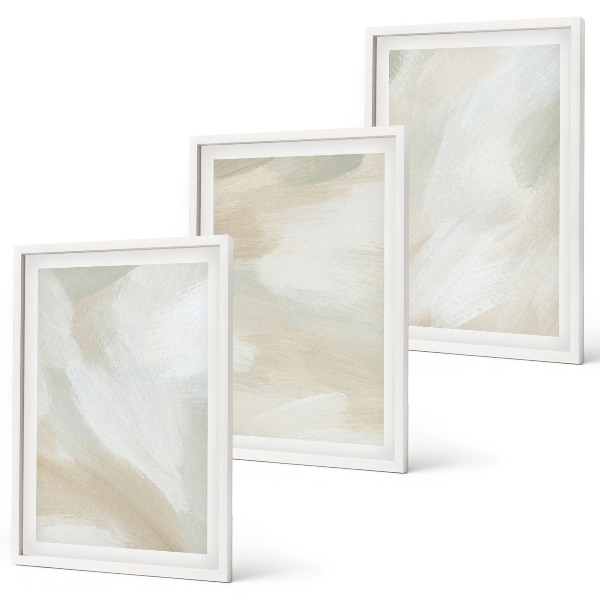 Lot de 3 tableaux pour salon Minimalisme de la texture de peinture