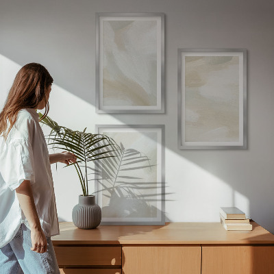 Lot de 3 tableaux pour salon Minimalisme de la texture de peinture