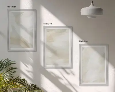 Lot de 3 tableaux pour salon avec motif de texture de peinture minimaliste