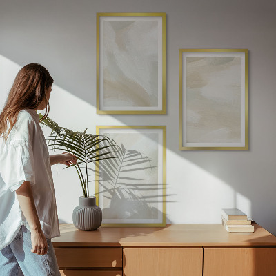 Lot de 3 tableaux pour salon Minimalisme de la texture de peinture