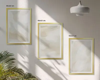 Lot de 3 tableaux pour salon avec motif de texture de peinture minimaliste