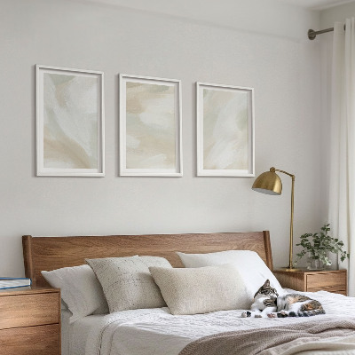 Lot de 3 tableaux pour salon Minimalisme de la texture de peinture