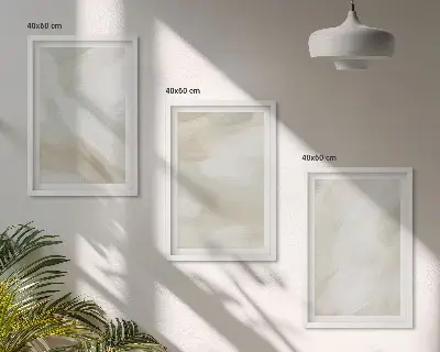 Lot de 3 tableaux pour salon avec motif de texture de peinture minimaliste