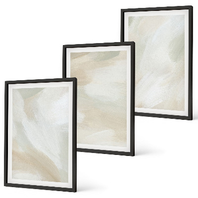 Lot de 3 tableaux pour salon Minimalisme de la texture de peinture