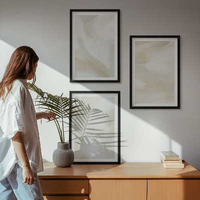 Lot de 3 tableaux pour salon Minimalisme de la texture de peinture