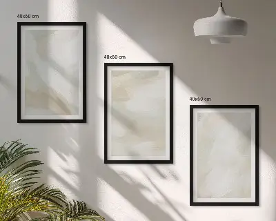 Lot de 3 tableaux pour salon avec motif de texture de peinture minimaliste