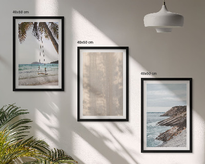 Lot de 3 tableaux pour salon Vues estivales sur la plage et le sable