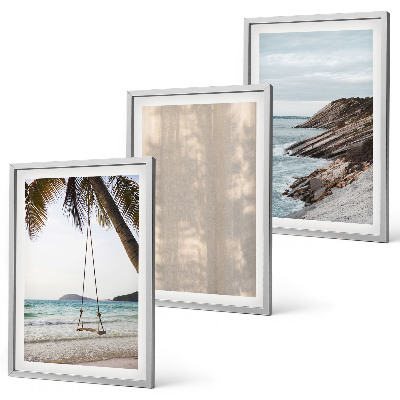Lot de 3 tableaux pour salon Vues estivales sur la plage et le sable