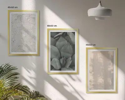 Cadre photo mural avec motif de textures tropicales estivales