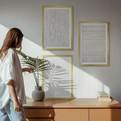 Cadre photo mural avec décorations de sable brillant