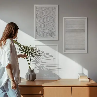 Cadre photo mural avec décorations de sable brillant