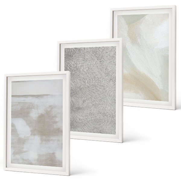 Lot de 3 tableaux pour salon Design moderne abstrait