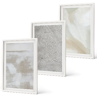 Lot de 3 tableaux pour salon Design moderne abstrait