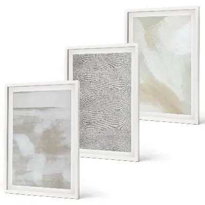 Tableaux pour salon lot de 3 avec design abstrait moderne