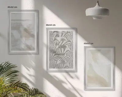 Tableaux pour salon lot de 3 avec design abstrait moderne