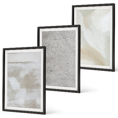 Lot de 3 tableaux pour salon Design moderne abstrait