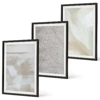 Tableaux pour salon lot de 3 avec design abstrait moderne