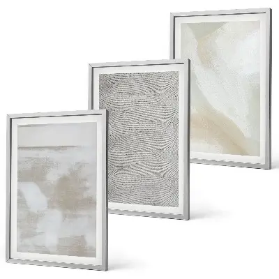 Tableaux pour salon lot de 3 avec design abstrait moderne