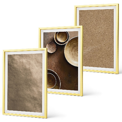 Lot de 3 tableaux pour salon Structures minimalistes en pierre