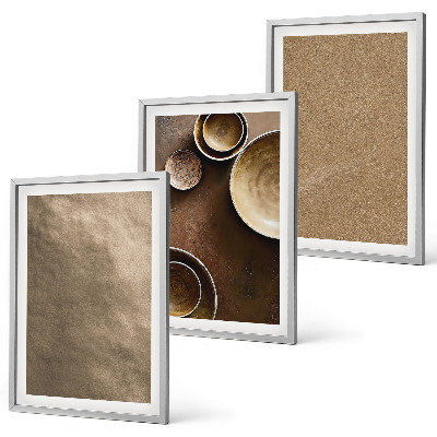 Lot de 3 tableaux pour salon Structures minimalistes en pierre