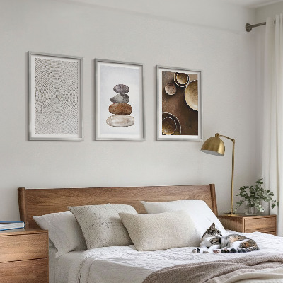 Lot de 3 tableaux pour salon Les textures dans l'art moderne