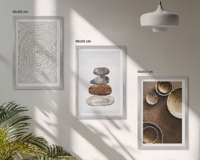 Lot de 3 tableaux pour salon Les textures dans l'art moderne