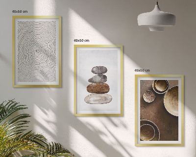 Lot de 3 tableaux pour salon Les textures dans l'art moderne