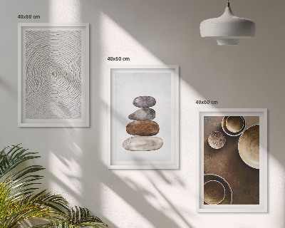 Lot de 3 tableaux pour salon Les textures dans l'art moderne