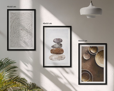 Lot de 3 tableaux pour salon Les textures dans l'art moderne