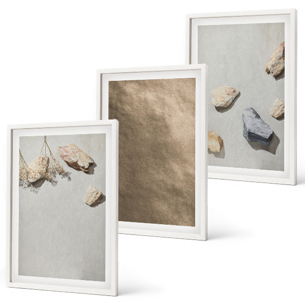 Cadre photo mural Structures naturelles de la plage de pierres