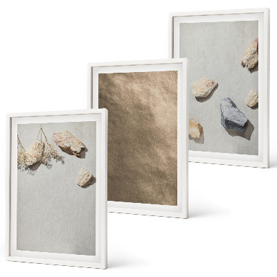 Cadre photo mural Structures naturelles de la plage de pierres