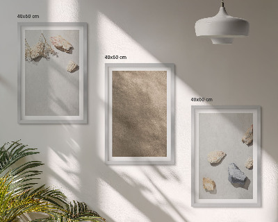Cadre photo mural Structures naturelles de la plage de pierres