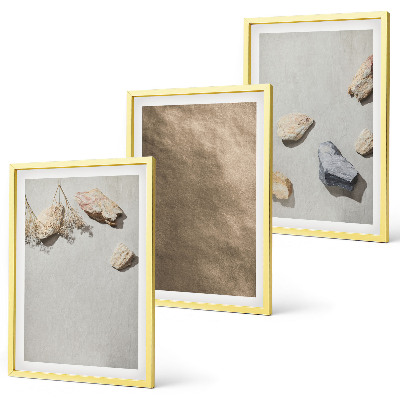Cadre photo mural Structures naturelles de la plage de pierres