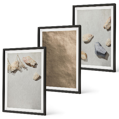 Cadre photo mural Structures naturelles de la plage de pierres