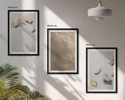 Cadre photo mural Structures naturelles de la plage de pierres