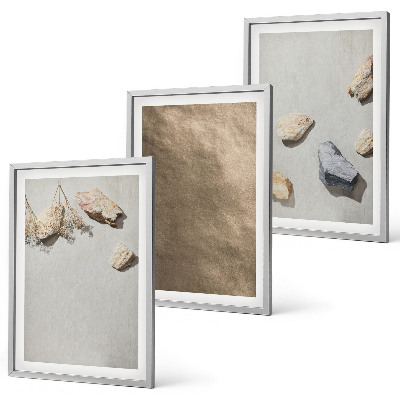 Cadre photo mural Structures naturelles de la plage de pierres