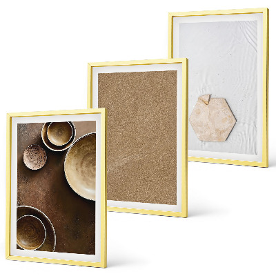 Lot de 3 tableaux pour salon Textures et couleurs minimalistes