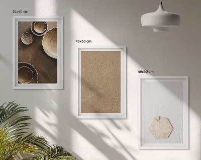 Lot de 3 tableaux pour salon Textures et couleurs minimalistes