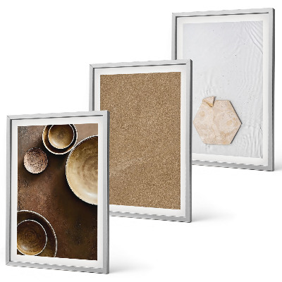 Lot de 3 tableaux pour salon Textures et couleurs minimalistes