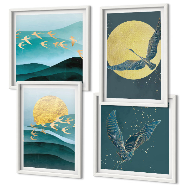 Mur de tableaux Paysages élégants avec des oiseaux
